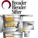 Breading / Sifter Table>
<IMG SRC=http://www.tmeinc.biz/images/bbs-ec-4830-bp.jpg>  <font color=blue> Single automatic sifter in 48